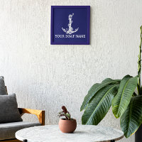 Nombre del barco vintage nautical Anchor Rope