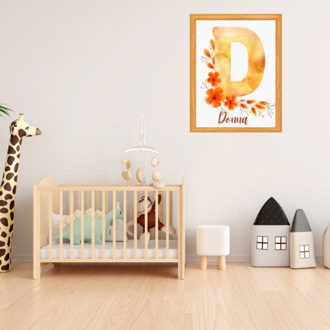 Foto Nombre inicial Nombre personalizado del decorador  (Ready to use to babyroom decoration )