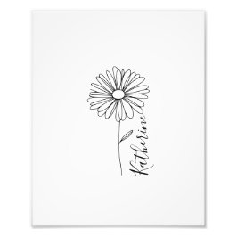 Foto Nombre personalizado April daisy Birth Flower