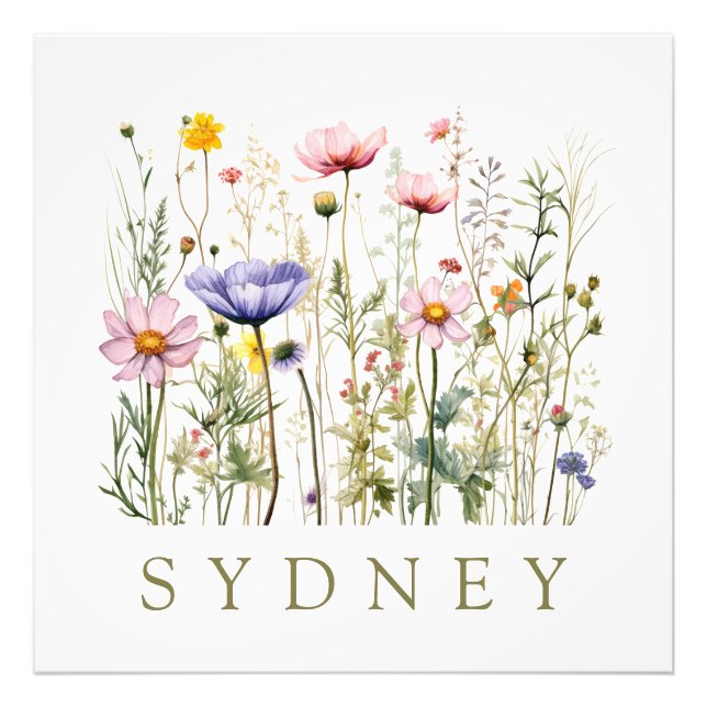 Foto Nombre personalizado de flor silvestre (Frente)