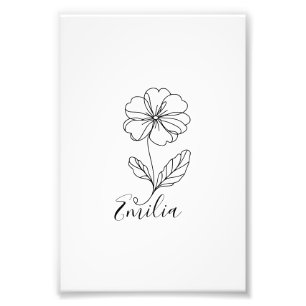 Foto Nombre personalizado Febrero primrose Nacimiento F