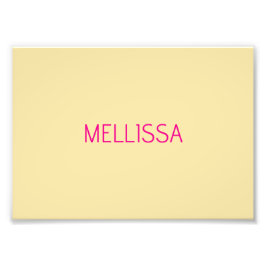 Foto Nombre personalizado minimalista crema