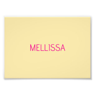 Foto Nombre personalizado minimalista crema 