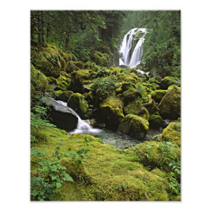 Foto Norteamérica, EE. UU., Alaska. Una cascada y