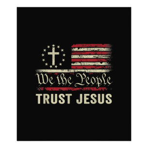 Foto Nosotros confiamos en Jesús - Bandera de los Estad