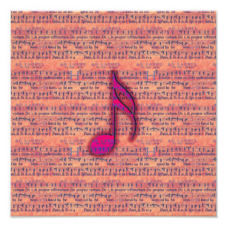 Foto Nota musical Girly Trendy sobre música a la vista