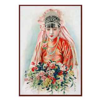 Foto Novia de rojo en una boda china en Shanghai