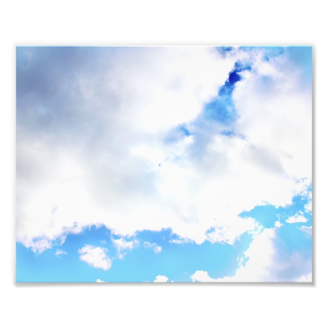 Foto Nubes Blancas Esponjosas y Cielo Azul (Frente)
