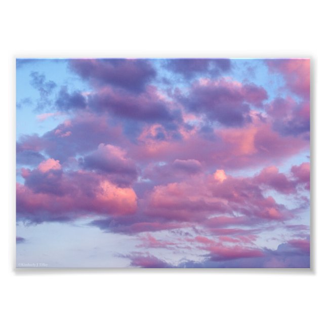 Foto Nubes rosadas y púrpura (Frente)