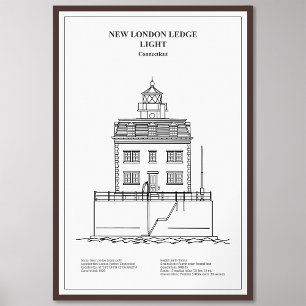 Foto Nuevo faro de London Ledge - Connecticut - BD
