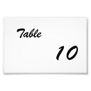 Foto Número de mesa