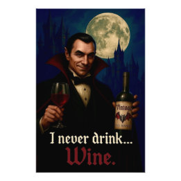 Foto "Nunca Bebí... vino" Humor de terror de vampiro