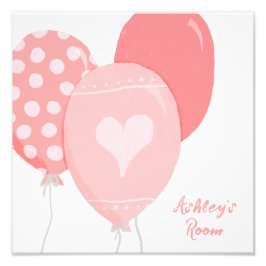 Foto Nursera de globos rosados de bonito