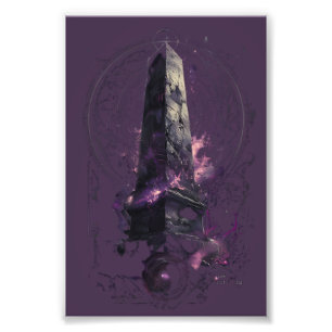 Foto Obelisco Cósmico Morado Arte Oscuro Ocultista