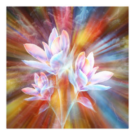 Foto obra de arte de flores modernas abstractas