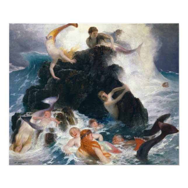 Foto Obra de los Nereides, 1886 por Arnold Bocklin (Frente)