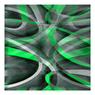 Foto Ochenteros Chic Suculento Verde y Gris Abstracto P