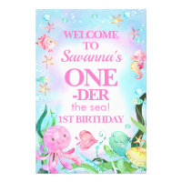Octopus Oneder The Sea Birday Welcome Sign