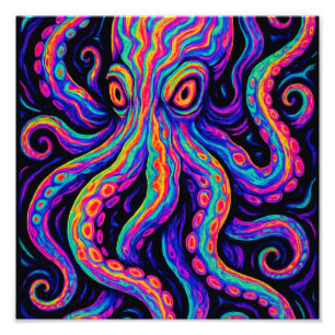 Foto Octopus trippy vibrante