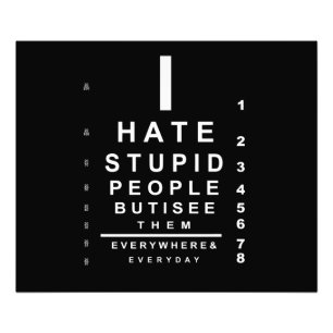 Foto Odio el diagrama de ojos de gente estúpida