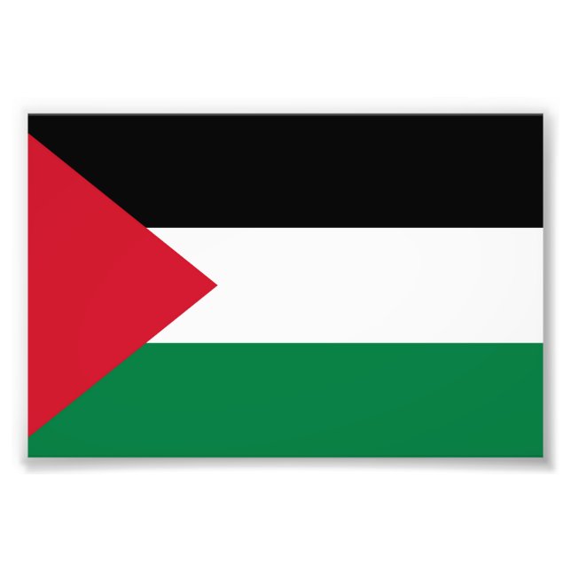 Foto oficialmente bandera del Estado de Palestina (Frente)