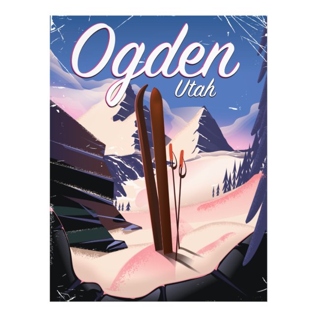Foto ogden, poster de esquí de Utah (Frente)