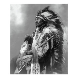 Foto Oglala Sioux Chief Rocky Bear c. 1899