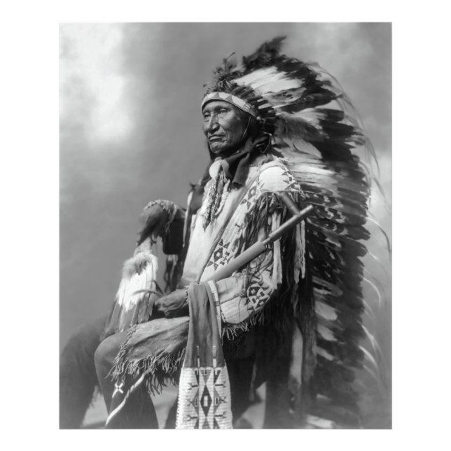Foto Oglala Sioux Chief Rocky Bear c. 1899 (Frente)
