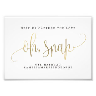 Foto Oh Snap Instagram Rótulo Elija su Faux Gold de tam