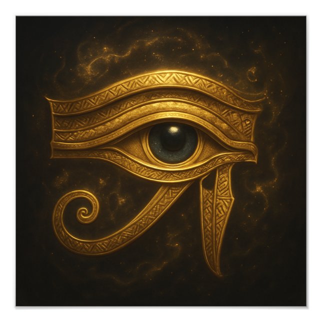 Foto Ojo del Oro de Horus Arte Muro Egipcio (Frente)