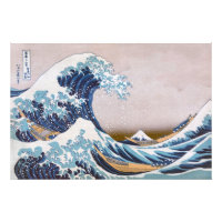 Ola de tsunami La gran ola frente a Kanagawa Japón