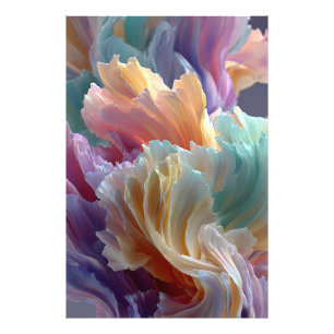 Foto Olas de Flor de Arcoíris Suave – Floración Surreal