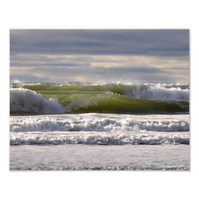 Foto ¡Olas del Océano Pacífico 11X14! (Frente)