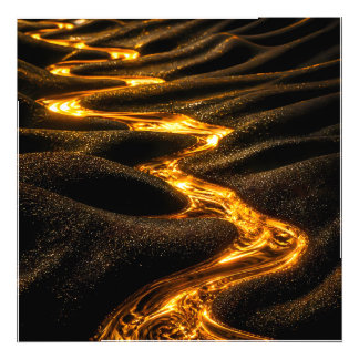 Foto Olas Doradas de Lujo Arte Abstracto Impreso | Mode