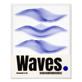 Foto Olas – Póster de Movimiento Abstracto Mínimo