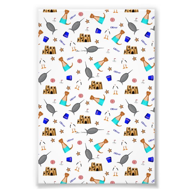 Foto Oliver El Patrón De Vacaciones En Playa De Verano  (Frente)