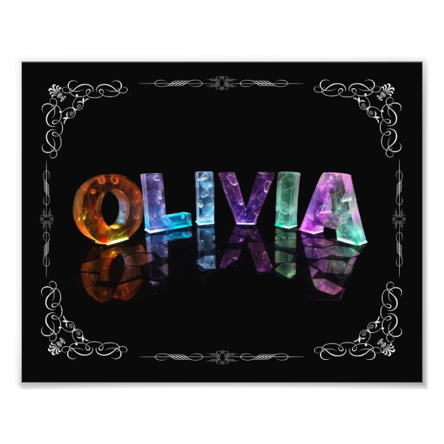 Foto Olivia - El nombre Olivia en luces 3D (Fotografía) (Frente)