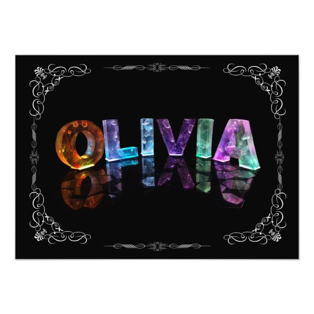 Foto Olivia - El nombre Olivia en luces 3D (Fotografía) (Frente)
