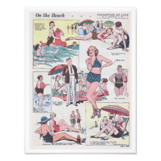 Foto On The Beach - Vintage - 1935