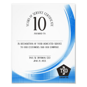 Foto Onda azul premio del aniversario del empleado de