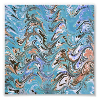 Foto Ondas En El Arte Abstracto De La Pura Acrílica Azu