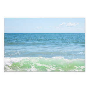 Foto Ondas pacíficas azules del mar verde