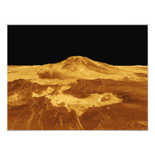 Foto opinión de perspectiva 3D de Maat Mons en Venus