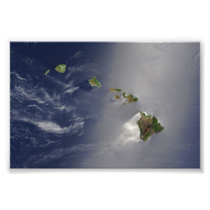 Foto Opinión del satélite de las islas hawaianas