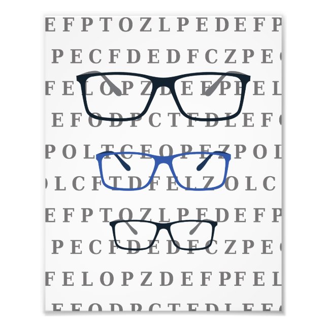 Foto Optician Eye Test Chart and Specs (Frente)