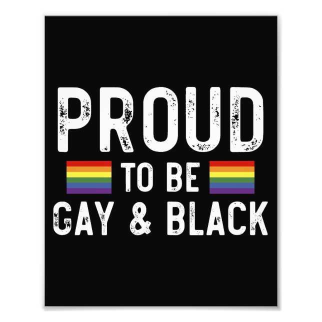 Foto Orgulloso De Ser Gay Y Negro (Frente)