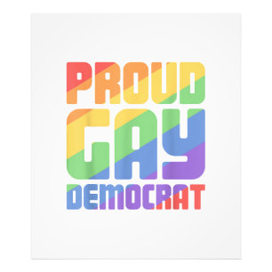 Foto Orgulloso Demócrata Gay Divertido LGBT