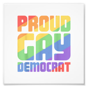 Foto Orgulloso Demócrata Gay Divertido LGBT