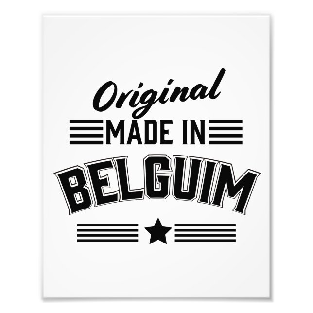 Foto Original hecho en Bélgica (Frente)