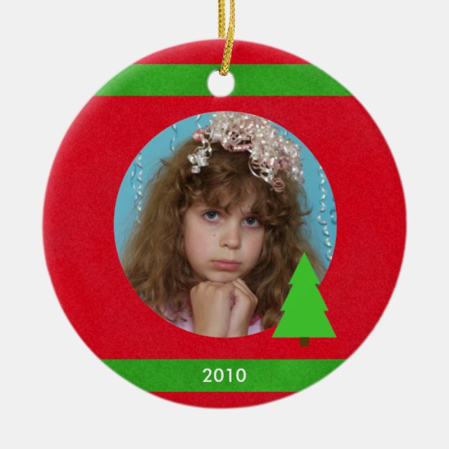 Foto: Ornamento de Navidad con Año (Frente)